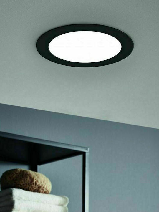 Eglo Fueva 5 Round Recessed LED Panel 10.5W with Natural White Light 16.6x16.6cm