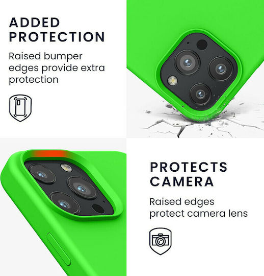 KWmobile Rubberized Back Cover Silicone Lime Green (iPhone 13 Pro Max)