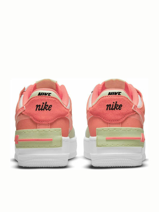 Air Force 1 Shadow Sneakers White / Crimson Bliss / Lime Ice / Magic Ember