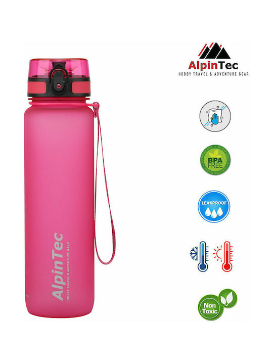 AlpinPro Quest Παγούρι Πλαστικό Ποδηλάτου 1000ml Ροζ AlpinPro Quest Παγούρι Πλαστικό Ποδηλάτου 1000ml Ροζ
