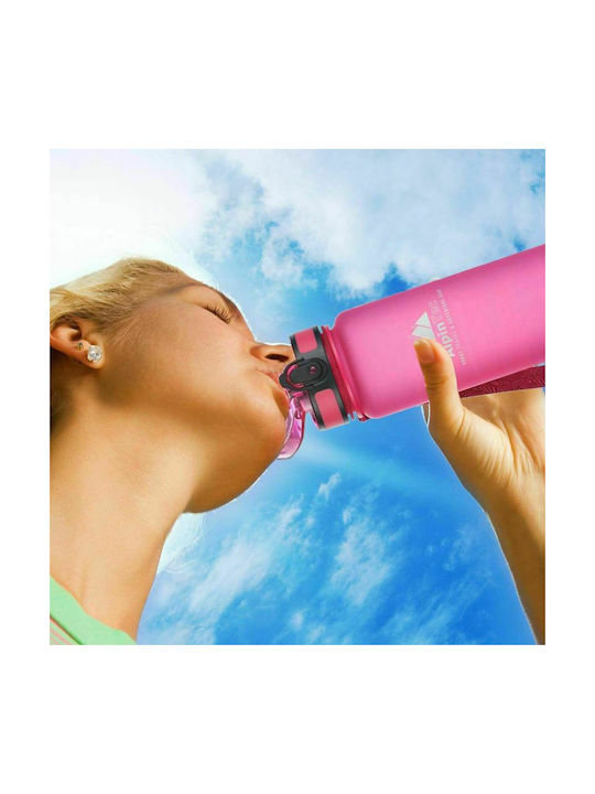 AlpinPro Water Bottle Plastic Bike 1000ml Pink