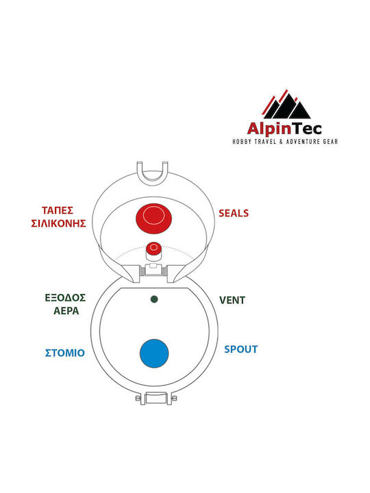 AlpinPro Quest Παγούρι Πλαστικό 1000ml Γκρι