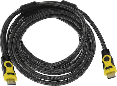 Andowl HDMI 2.0 Braided Cable HDMI male - HDMI male 5m Μαύρο AN-