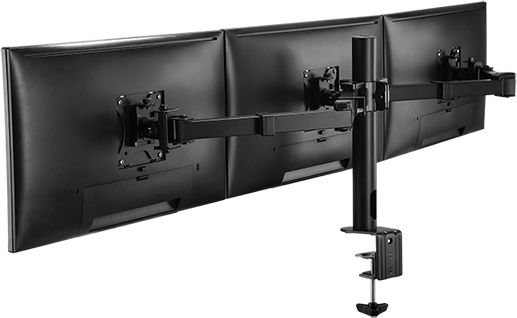 LogiLink BP0107 Stand Desk Mounted for 3 Monitors up to 27" with Arm