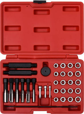 vidaXL Tool Set 33 Piece Glow Plug Thread Repair Tool Set M8 M10 M12