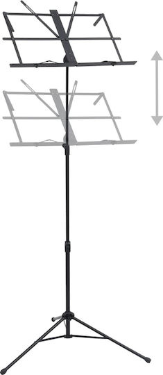 vidaXL Αναλόγιο Ορχήστρας Ύψους 29cm Μαύρο 70074