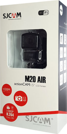 SJCAM M20 Air Action Camera Full HD (1080p) Υποβρύχια (με Θήκη) Standard με Οθόνη 1.5" και Wi-Fi Μαύρη