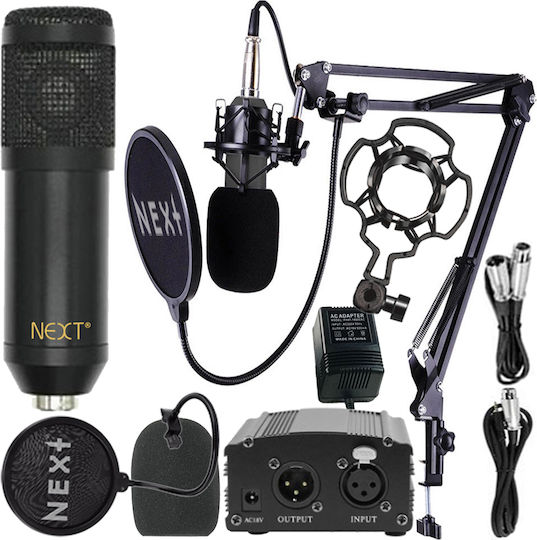 Next Phantom Power Kit Set Condenser Microphone Shock Mounted for Vocals