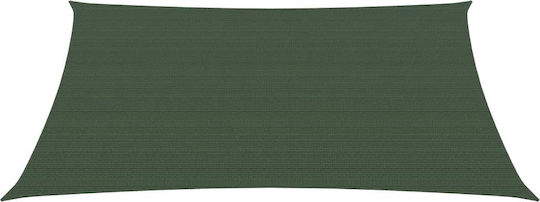 vidaXL Rectangular Shade Sail Green With Hoop 2x3m 160gr/m² made of HDPE