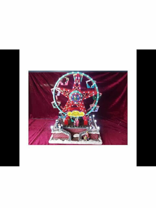 Iliadis Christma Lighted Decorative Ferris Wheel Electric with Music and Drive 37x30x20cm