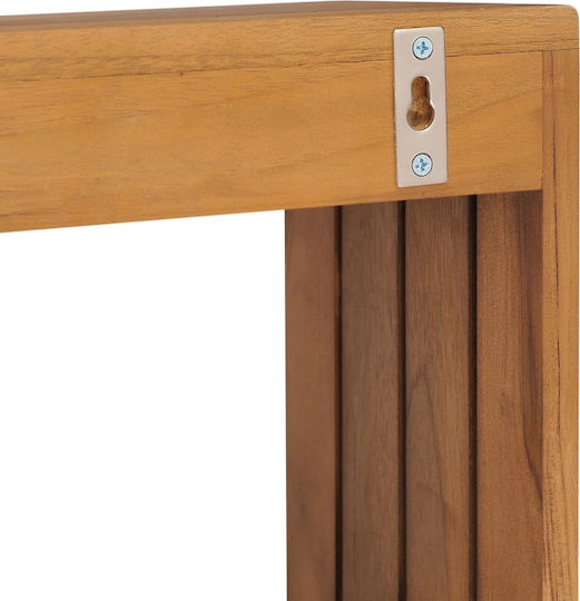 vidaXL Double Wall-Mounted Bathroom Shelf Unit ​35x35cm Brown