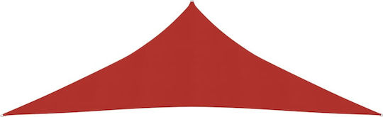vidaXL Red Shade Sail Triangle with Hoop 2.5x2.5x3.5m made of HDPE 160 g/m²