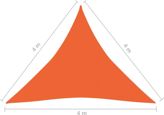 vidaXL Shade Cloth Orange From HDPE 160 Gr/m² Triangle Shade Sail Orange 4m 160gr/m²
