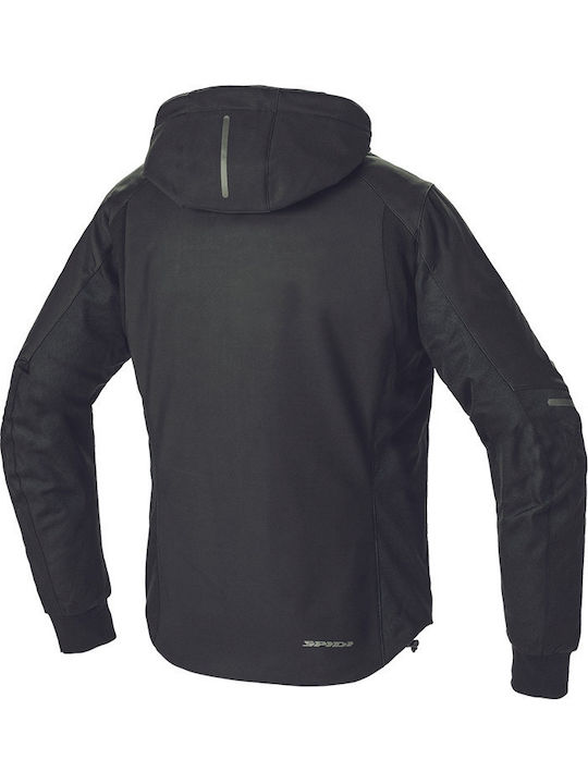 Spidi Hoodie Armor H2OUT Winter Herren Motorradjacke Wasserdicht Schwarz