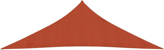 vidaXL Triangle Shade Sail Orange With Hoop 5x5m 160gr/m² made of HDPE 160 g/m²