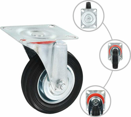 vidaXL 277956 Rotating Wheels from Rubber 8 Pieces 100mm