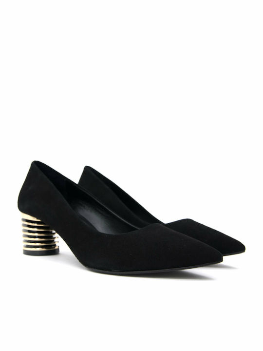 Suede Black Heels