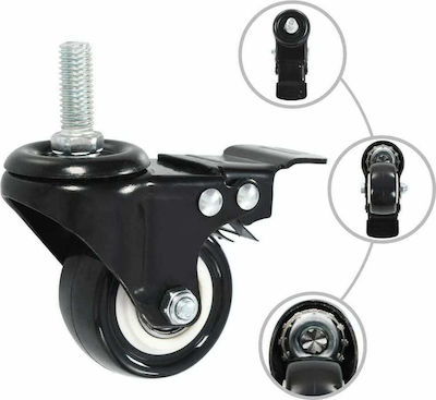 vidaXL Ρόδα Rotating Wheel with Brake 50mm