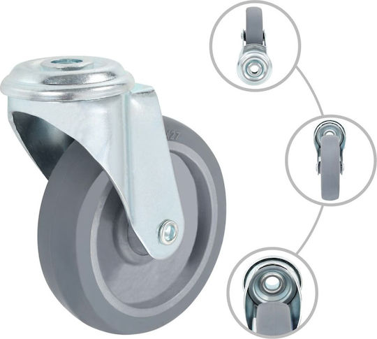 vidaXL 277894 Rotating Wheels Made of Rubber 24 Pieces 100mm