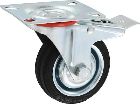 vidaXL 143443 Rotating Wheels from Rubber with Brake 4 Pieces 75mm