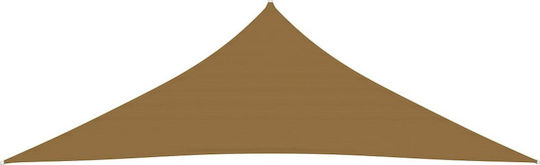 vidaXL Triangle Shade Sail Brown With Hoop 4x5.8x4m 160gr/m² made of HDPE