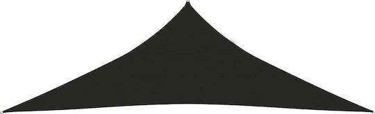 vidaXL Triangle Shade Sail Black With Hoop 5x6x5m 160gr/m² made of HDPE