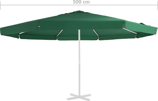 vidaXL Replacement Umbrella Fabric Green 5m