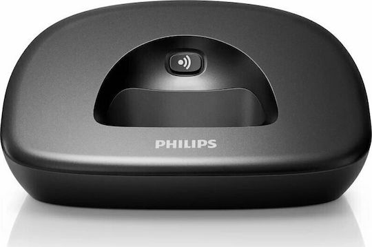 Philips XL490 Ασύρματο Τηλέφωνο με Ελληνικό Μενού Μαύρο