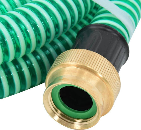 vidaXL 151038 Tubing Suction Green with Brass Connectors 3m 25mm