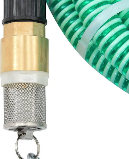 vidaXL 151045 Tubing Suction Green with Brass Connectors 7m 25mm