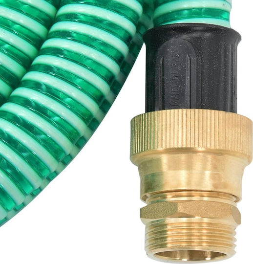 vidaXL 151039 Tubing Suction Green with Brass Connectors 3m 25mm