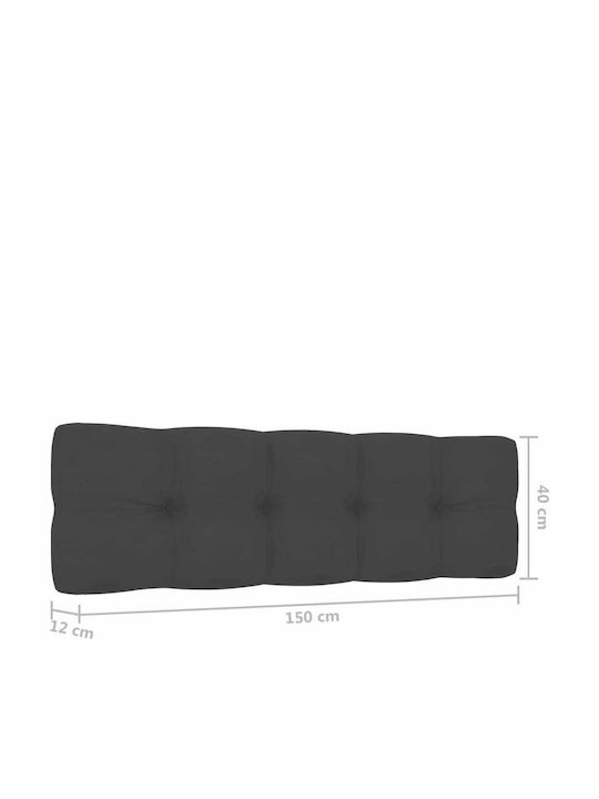 vidaXL Garden & Outdoor Furniture Sets Living Room Set for Small Balcony 2 Pieces Anthracite with Pillows