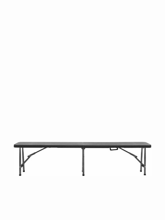 Bench Outdoor Metal Black 180x25x43cm Bench Outdoor Metal Black 180x25x43cm
