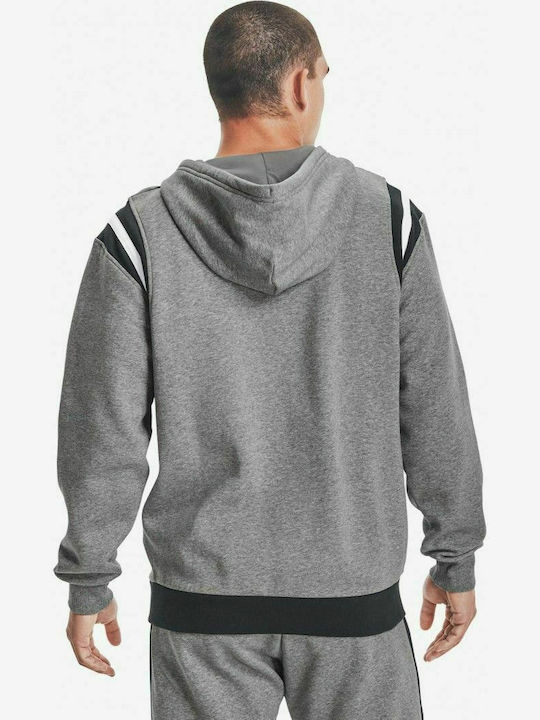 Under Armour Rival Men's Sweatshirt Jacket with Hood and Pockets Gray