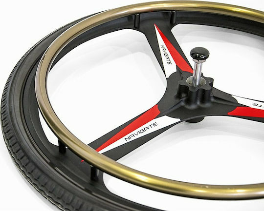 Vita Orthopaedics V Active 09-2-186 Αναπηρικό Αμαξίδιο Πτυσσόμενο Ελαφρού Τύπου 46cm 09-2-186 Κόκκινο