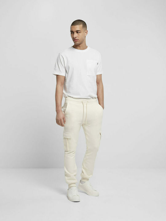Cargo Sweatpants with Elastic Whitesand