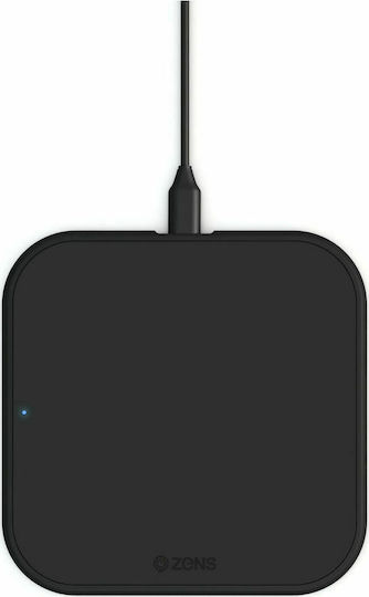 Zens Ασύρματος Φορτιστής (Qi Pad) 10W Μαύρος (Single Fast Wireless Charger Slim-line)