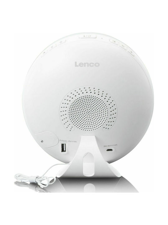 Lenco Tisch-Digitaluhr mit Wecker & Radio White CRW-110WH