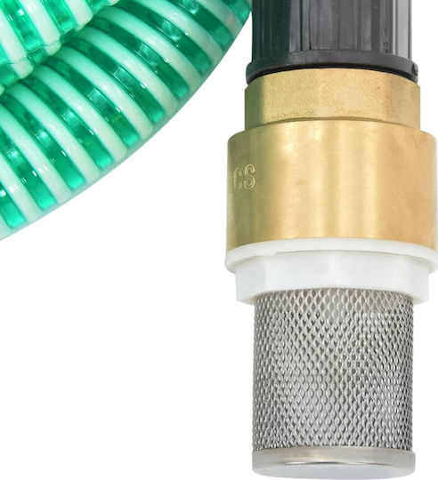 vidaXL 151042 Tubing Suction Green with Brass Connectors 5m 25mm