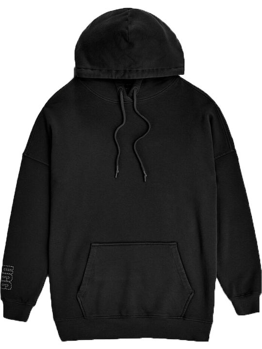 Simone Long Women's Sweatshirt Hooded Black