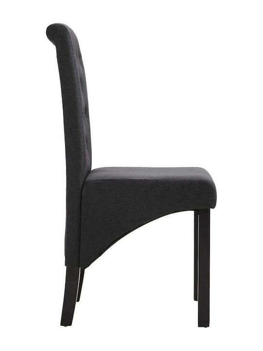 Dining Room Fabric Chair Dark Grey 42x57x95cm 2pcs