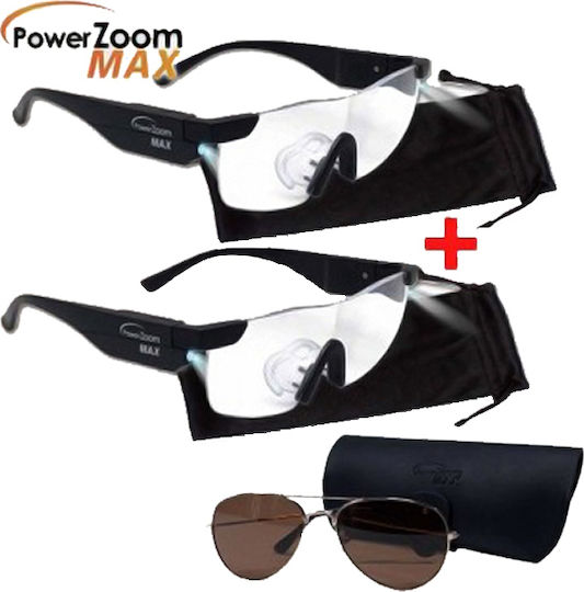 Factory Zoom Max Γυαλιά Εργασίας Μεγεθυντικά με Διάφανους Φακούς και Led Φως