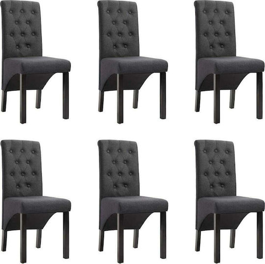 Stühle Speisesaal 42x57x95cm 6Stück Dark Grey Stühle Speisesaal 42x57x95cm 6Stück Dark Grey