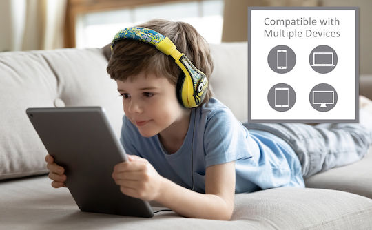 eKids Minions Ενσύρματα Παιδικά On Ear Ακουστικά Κίτρινα / Μαύρα