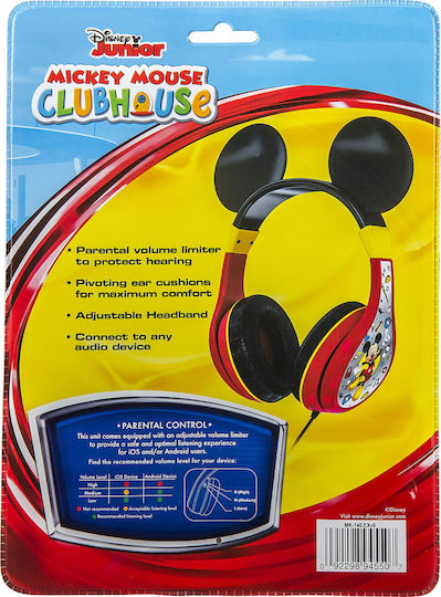 eKids Mickey Mouse Cu fir Pentru copii On Ear Căști Roșii