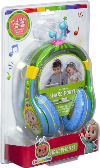 eKids Cocomelon Ενσύρματα Παιδικά On Ear Ακουστικά Πολύχρωμα