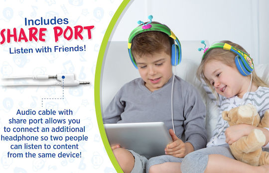 eKids Cocomelon Ενσύρματα Παιδικά On Ear Ακουστικά Πολύχρωμα
