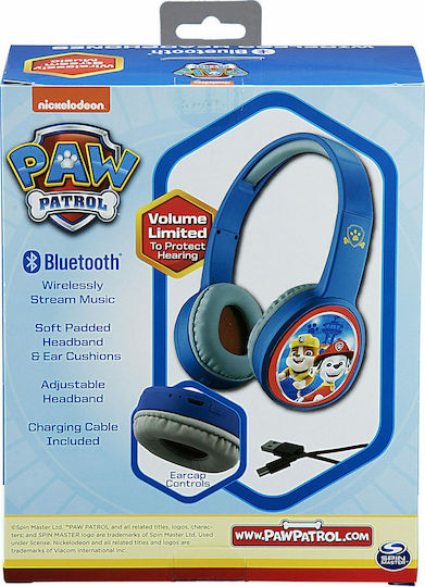 eKids Paw Patrol Wireless / Wired Over Ear Headphones Light Blue