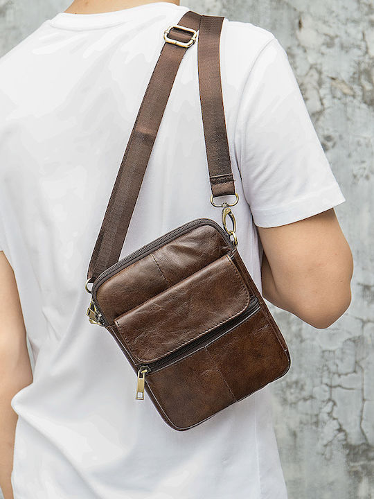 Leather Men's Bag Shoulder / Crossbody Brown