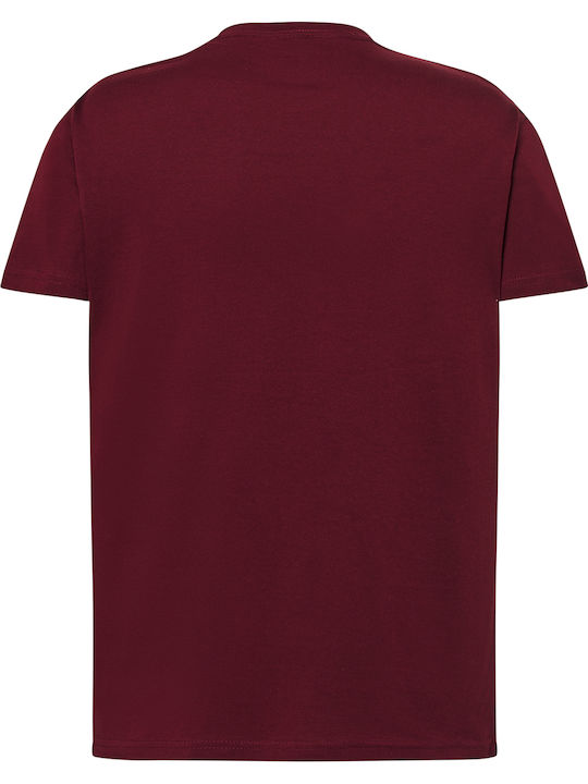 JHK Men's Short Sleeve Promotional T-Shirt Burgundy